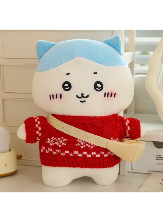 Cute Doll Doll Dressing Usaki Brothers Good Fragrance Kawaii Small Eight Plush Toy Pillow Gift Doll-Specifications:Snowflake Red Sweater Satchel-Color:Sweater 25cm  - Image 1