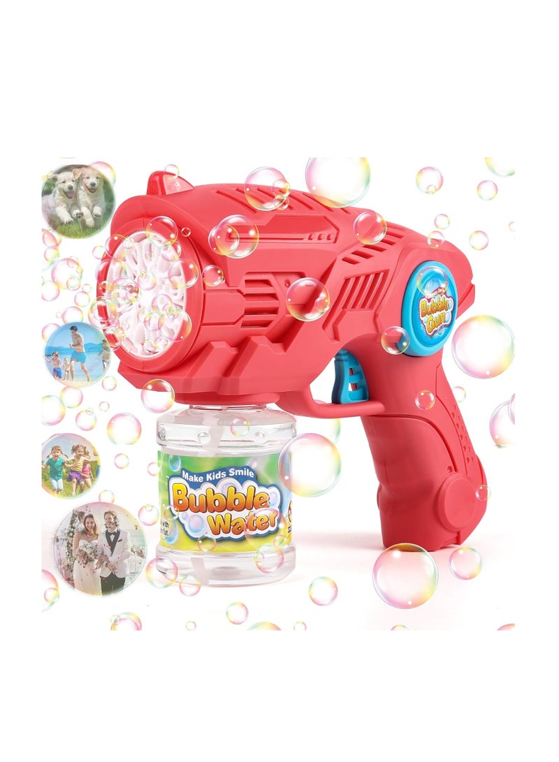 ZWOOS Automatic Soap Shooter for Children, Refillable Soap Gun with 110 ml Bubble Solution, Bubble Machine for Wedding/Birthday/Party (Pink) - Image 1