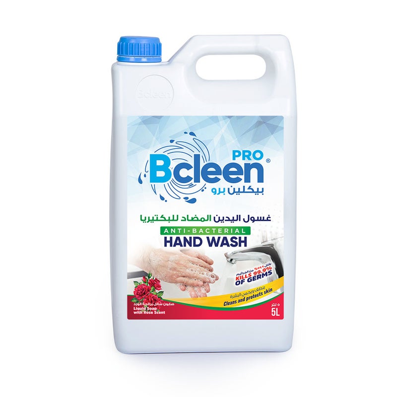 Bcleen Antibacterial Hand Wash With Moisturizer Rose Scent 5L [1Pc] - Image 1