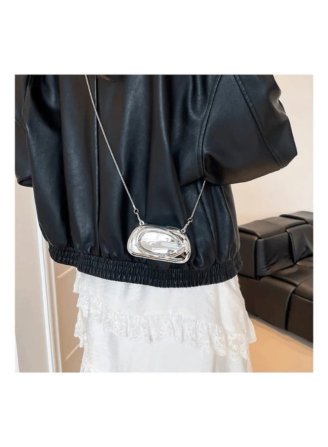 Women's evening handbag, made of acrylic, shoulder bag, chain crossbody bag, suitable for weddings and casual occasions. - Image 5