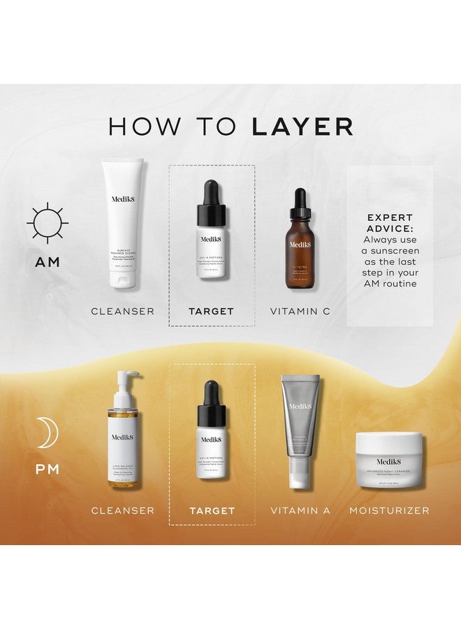 ميديك8 مصل أوكسير الببتيدات يستهدف مصحح البقع الداكنة مع الببتيدات المزدوجة، مصل التنشيط الطازج للوجه، يوحد لون البشرة وتغير اللون، لطيف على البشرة الحساسة، 0.3 أونصة - Image 4