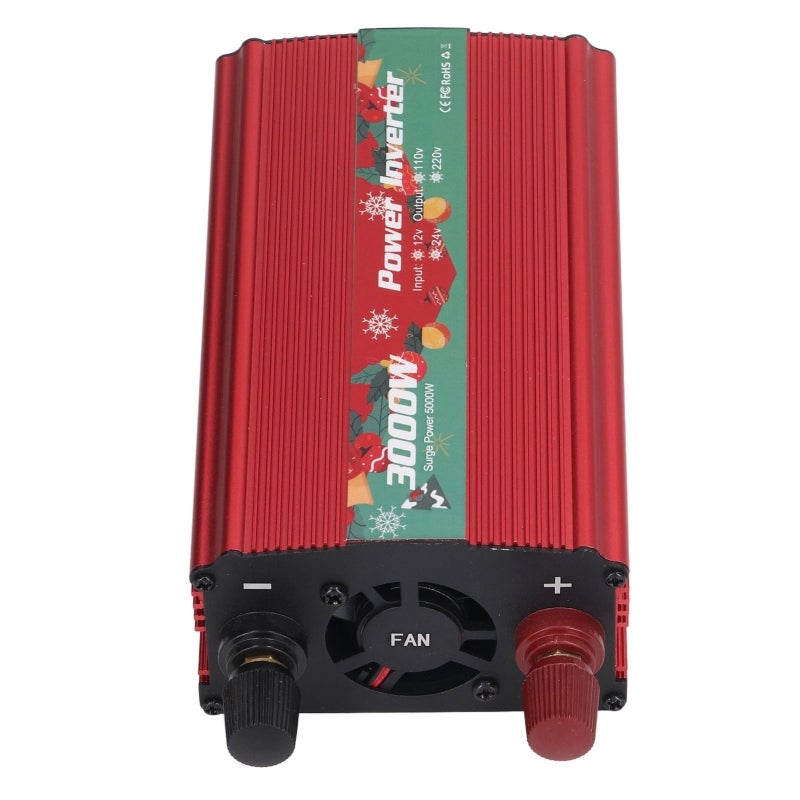 12V To 110V 3000W Sine Wave Inverter: Low Noise Smart Cooling Fan, Multi Protection DC To AC Power Converter - 6 Safety Guards, Universal Socket for Home Emergency, Outdoor Camping, Car Charging - Image 5