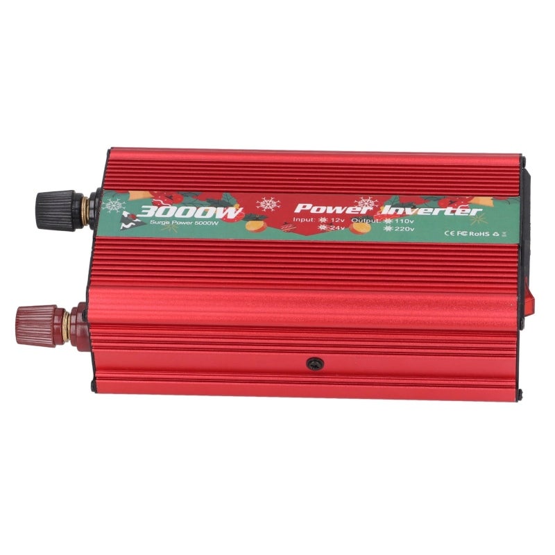 12V To 110V 3000W Sine Wave Inverter: Low Noise Smart Cooling Fan, Multi Protection DC To AC Power Converter - 6 Safety Guards, Universal Socket for Home Emergency, Outdoor Camping, Car Charging - Image 3