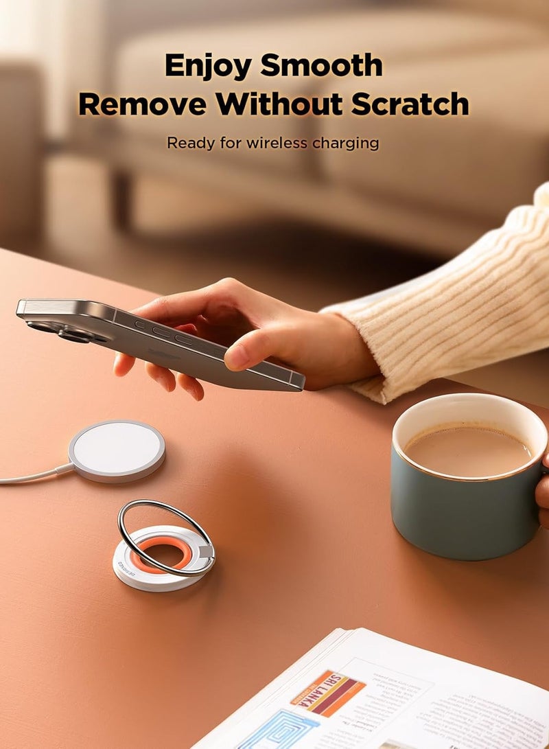General Durable silicone ring magnetic security phone grip holder mount, magnetic phone ring holder mount, compatible with wireless charging for all smartphones  - Image 5