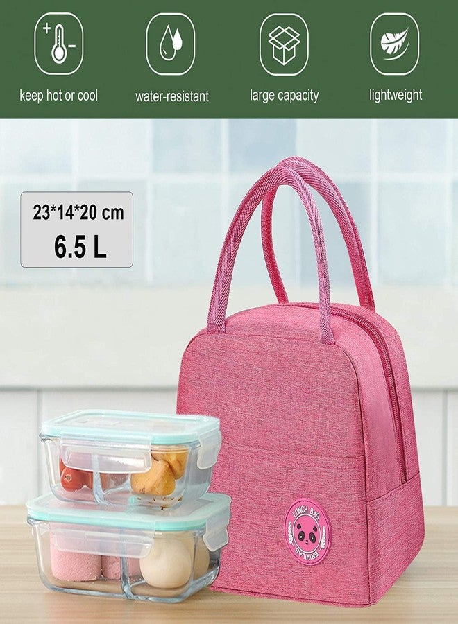 STARFLYER Insulated Lunch Bag Women Girls, Reusable Cute Tote Lunch Box for Adult & Men, Leakproof Cooler Lunch Bags for Work Office Travel School Picnic. (Pink) - Image 2