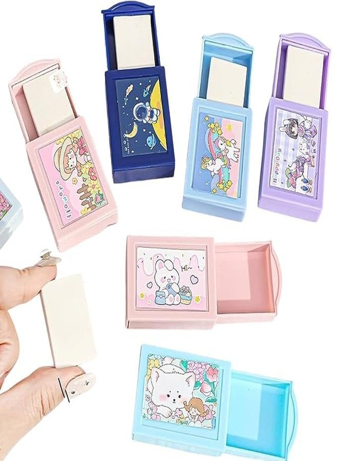 Little More LITTLEMORE Fun Magic Box Pencil Eraser Cute Drawer Modle Rubber Eraser for Kids, Girls School Student, Return Birthday Gift Magic Box Shaped Erasers-4 Pcs., Multi-Color (16) - Image 1