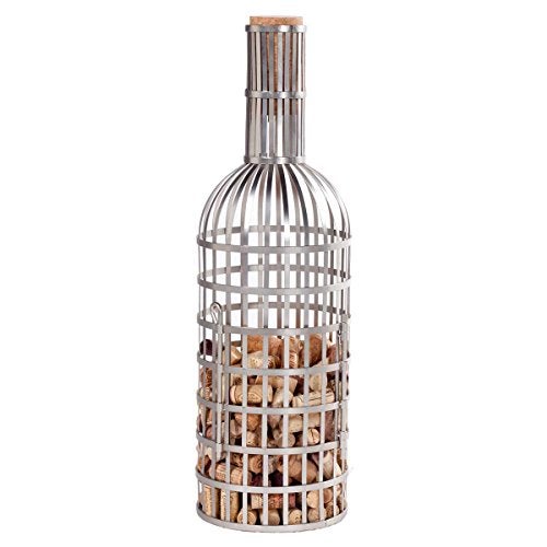Oenophilia Oenophilia Metal Extra Large Cork Holder Collector with Cork Stopper Giant Wine Bottle Design Holds 300 Corks 