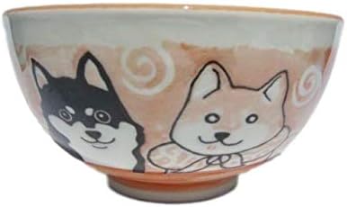 Mino Ware Japanese Shiba Dog Red 63 Inches Diameter Large Rice Bowl Donburi Soup Noodle or Serving Bowl Multipurpose Bowl Chawan from Japan - Image 1