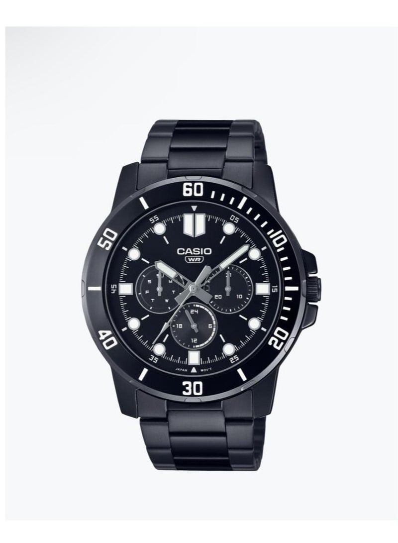 Casio analog black dial men's watch-mtp-vd300b-1eudf