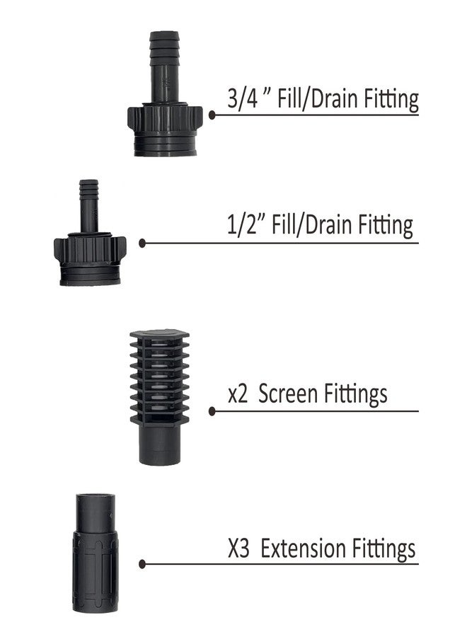 Toolazy Ebb & Flow Fitting Kit，Ebb and Flow Fitting Complete Kit Combo Set with 2 Extensions - Image 4