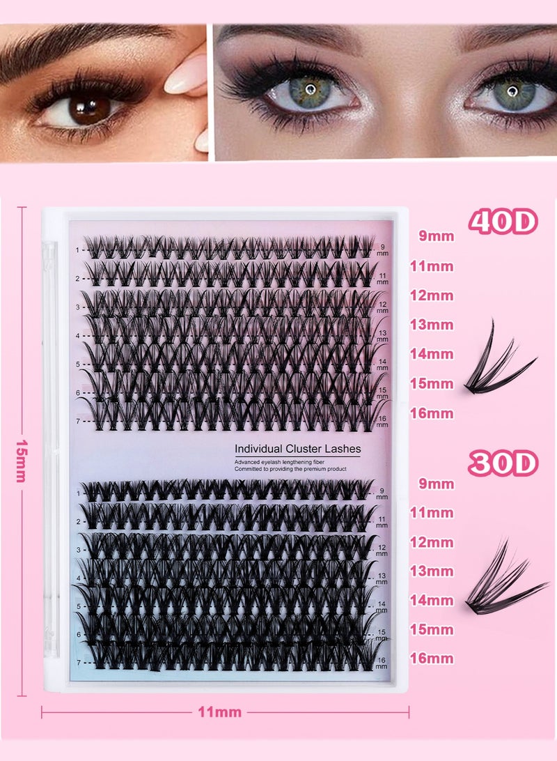 مس تيارا مجموعة تمديد رموش مفردة، 9-16 مم، 280 قطعة في علبتين، مناسبة للمبتدئين، قابلة لإعادة الاستخدام، 30D و40D. مناسبة للاستخدام اليومي، وحفلات الزفاف، والحفلات، والتصوير الفوتوغرافي. - Image 4