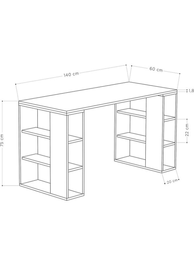 Markero Group Contemporary Writing Desk with Storage – Stylish and Spacious Workstation for Home Office or Study - Image 2