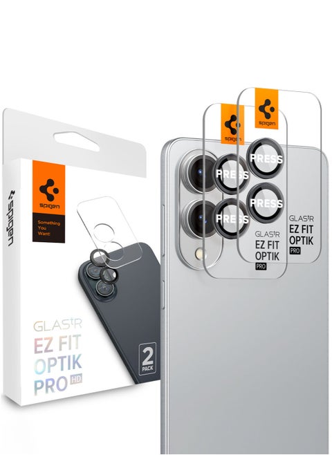 GLAStR EZ-Fit Optik PRO HD for Samsung Galaxy S25 EDGE Camera Lens Protector [2 PACK] - Black