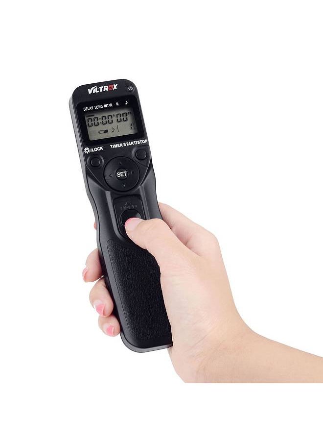 VILTROX - جهاز تحكم عن بعد لمؤقت الفاصل الزمني VILTROX مع كابل C3 لسلسلة Canon 1D و5D و5DII و5DIII و7D و10D و20D وD30 و40D و50D - Image 1