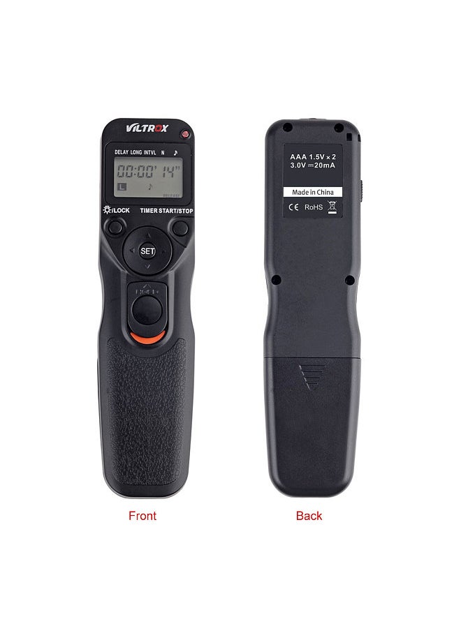 VILTROX - جهاز تحكم عن بعد لمؤقت الفاصل الزمني VILTROX مع كابل C3 لسلسلة Canon 1D و5D و5DII و5DIII و7D و10D و20D وD30 و40D و50D - Image 1