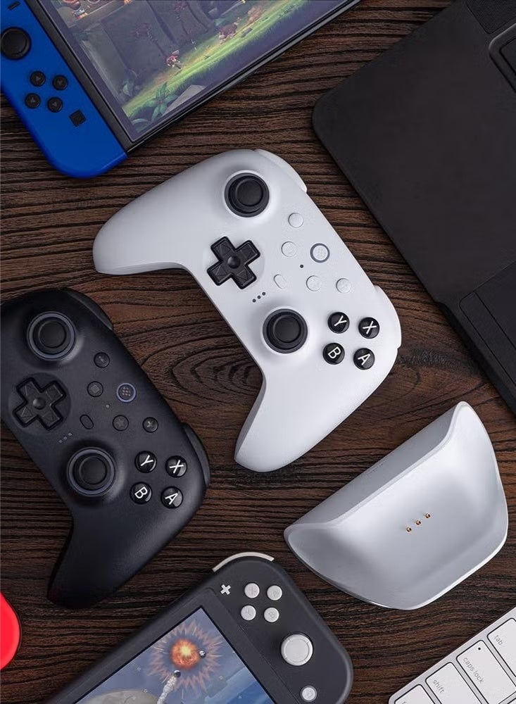 8بت دو وحدة تحكم بلوتوث Ultimate 2 لـ Switch/Switch 2 وأجهزة الكمبيوتر الشخصية التي تعمل بنظام Windows، وحدة تحكم الألعاب Switch Pro مع عصا التحكم TMR، ومحفزات تأثير هول/لمس القابلة للتبديل، وحدة تحكم لاسلكية للتحكم في الاهتزاز والحركة - Image 5