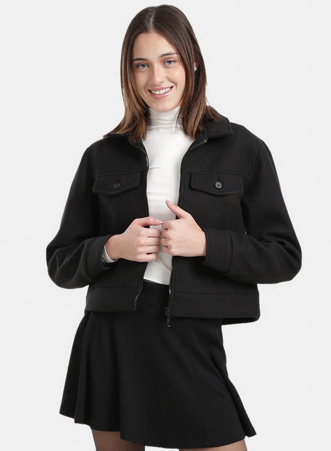 Carina Flap Pocket Cropped Jacket - Image 1