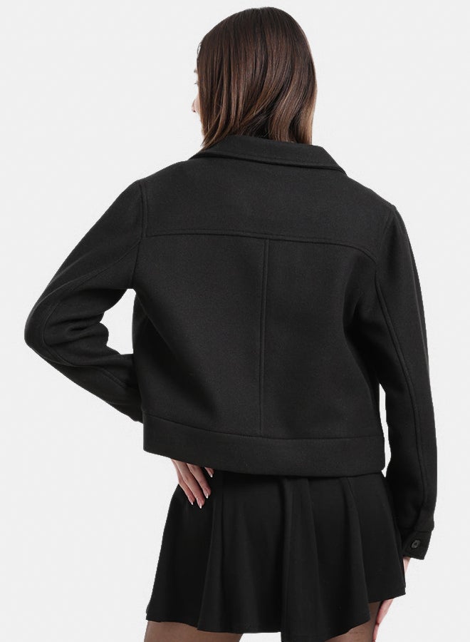 Carina Flap Pocket Cropped Jacket - Image 4