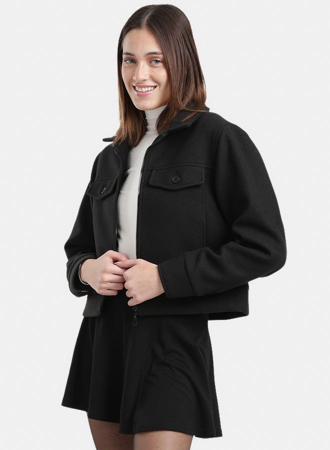 Carina Flap Pocket Cropped Jacket - Image 2