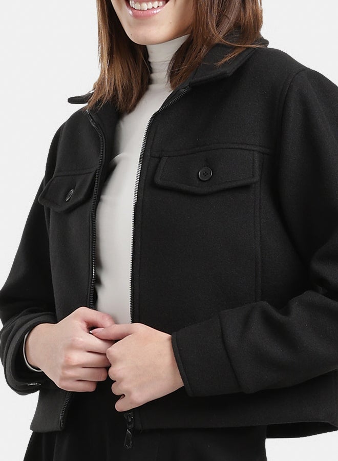 Carina Flap Pocket Cropped Jacket - Image 5
