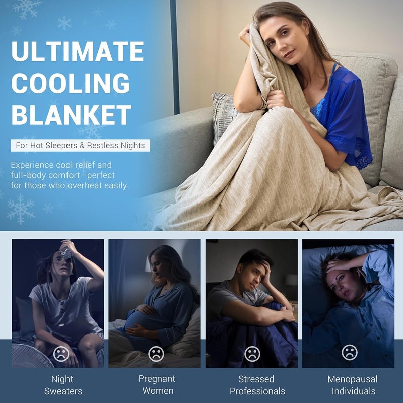 Elegear Cooling Blanket-Beige - Image 5