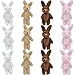 YGbridge Mini Plush Bunny 12 Pcs Tiny Stuffed Animals 32 Inch Easter Bunny Doll Soft Rabbit for Easter Birthday Wedding Decorations Easter Basket Stuffers 32 Inch - Image 2