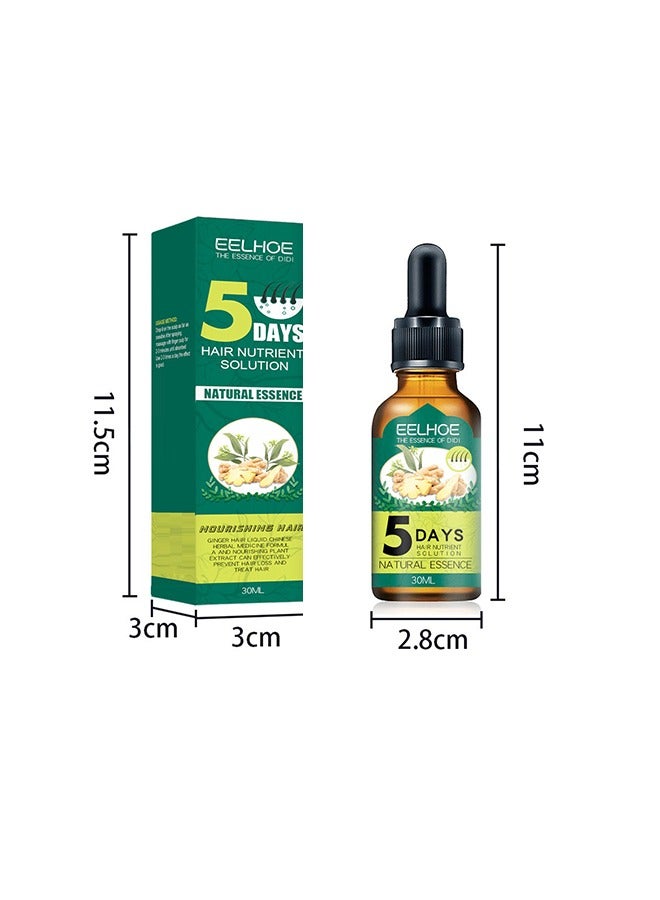 EELHOE 5 Days Hair Nutrient Solution，Hair Growth Serum, for Hair Fall Hair Regrowth And Scalp, Treatment Ginger Essential Oil Supports Healthy Hair Thinning Treatment Hair Growth Oil for Men 30 ML - Image 5