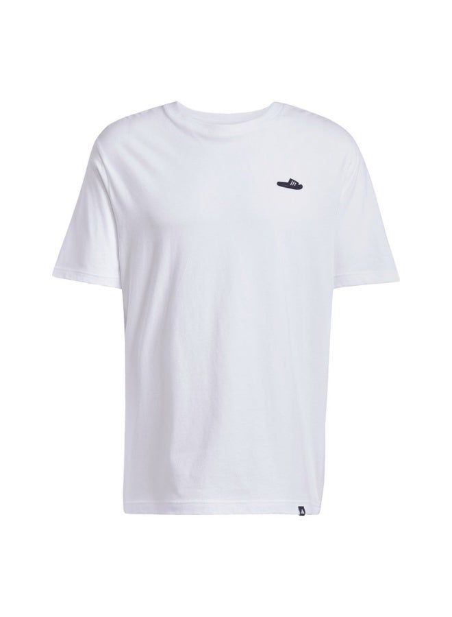 Adidas Adidas M L Slide Tee M White Not Sports Specific T-Shirts For Men  - Image 1