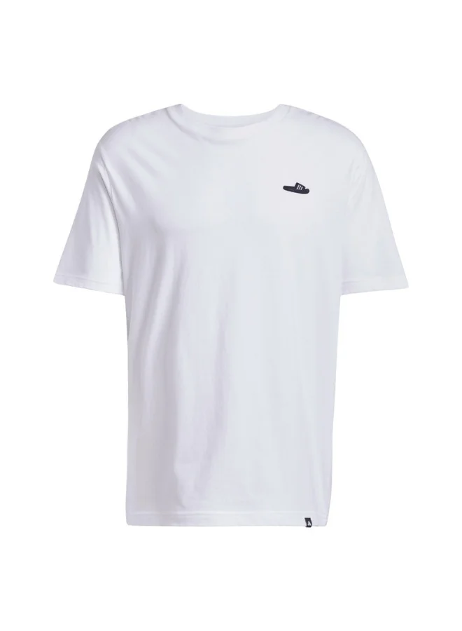 Adidas Adidas M L Slide Tee M White Not Sports Specific T-Shirts For Men