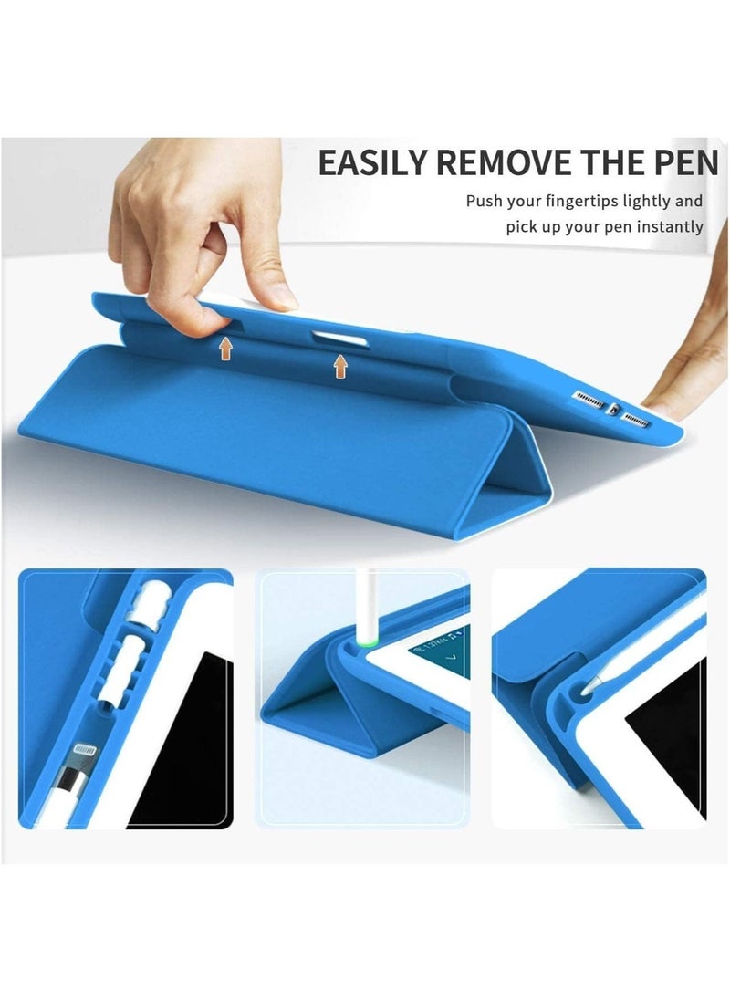 Raxoom iPad 9th/8th/7th Generation case (2021/2020/2019) iPad 10.2-Inch Case with Pencil Holder [Sleep/Wake] Slim Soft TPU Back Smart Magnetic Stand Protective Cover Cases - Image 3