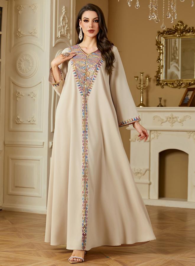 تايك تو جلابية بأكمام طويلة مطرزة - Image 3