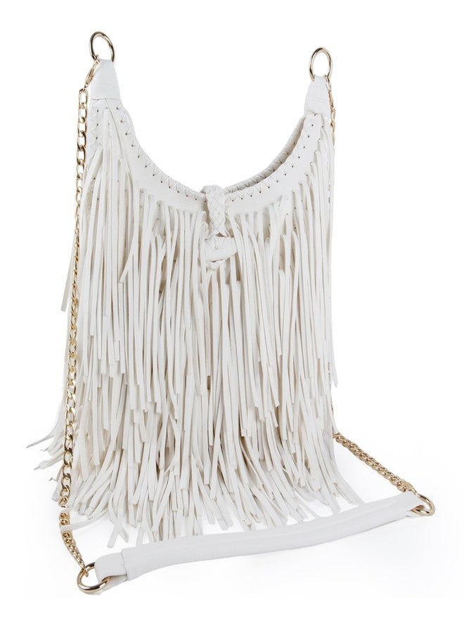 Lanpet Women Fringe Tassel Cross Body Bag Leisure Shoulder Bag - Image 2