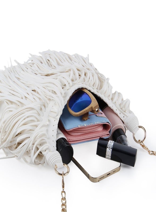 Lanpet Women Fringe Tassel Cross Body Bag Leisure Shoulder Bag - Image 5
