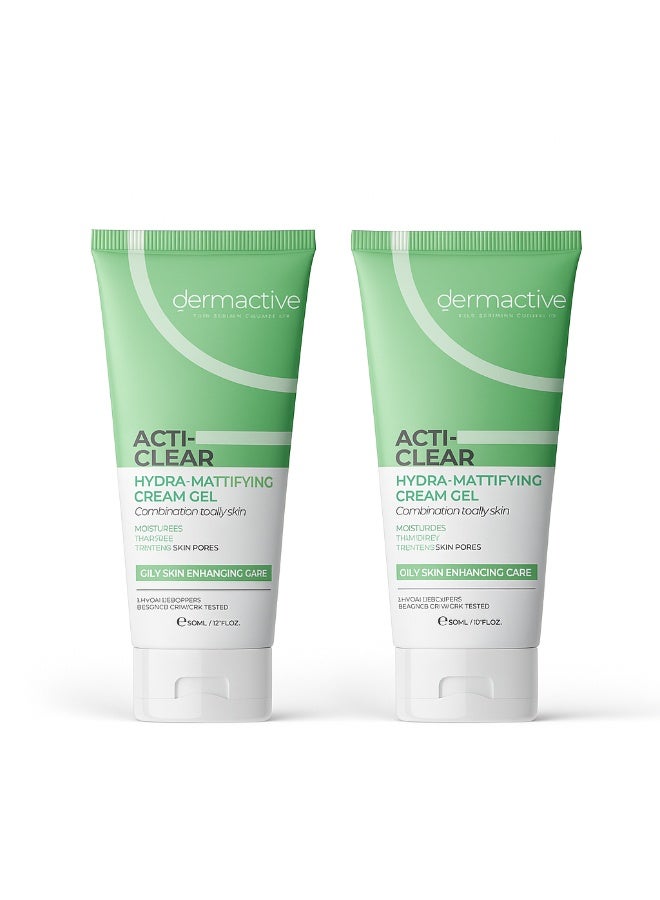 Dermactive ACTI-CLEAR Hydra-Mattifying Gel 50ml 1+1 Offer - Image 1