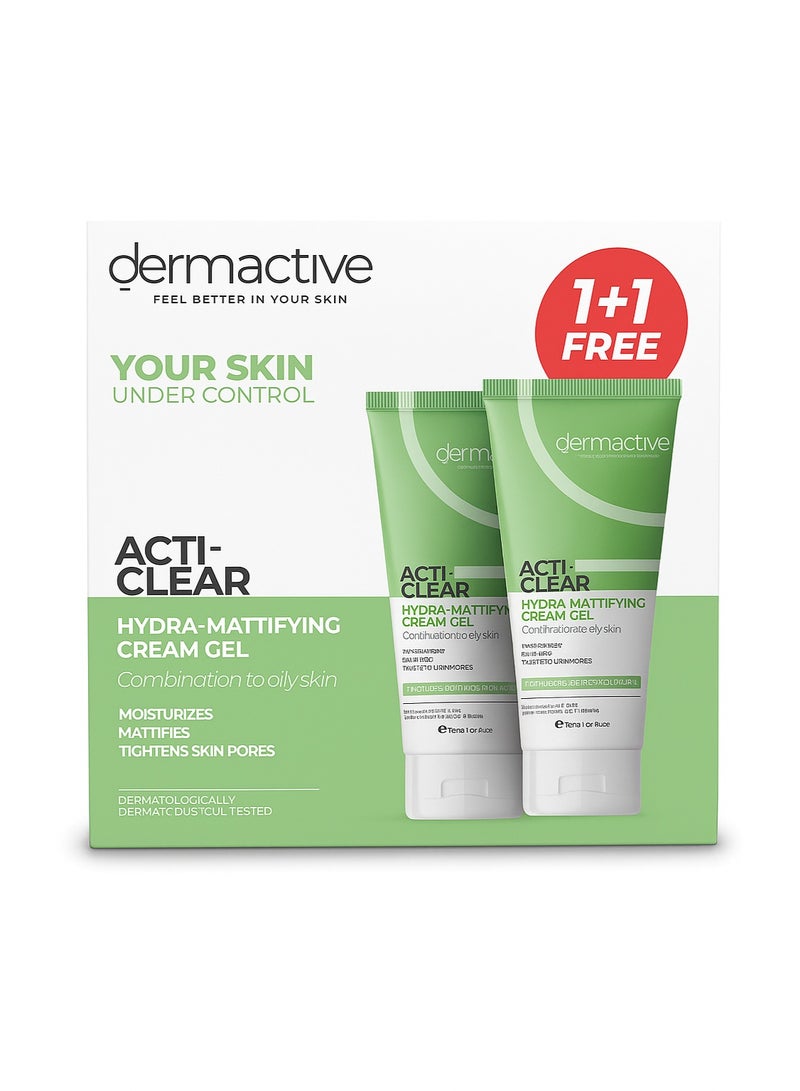 Dermactive ACTI-CLEAR Hydra-Mattifying Gel 50ml 1+1 Offer - Image 2