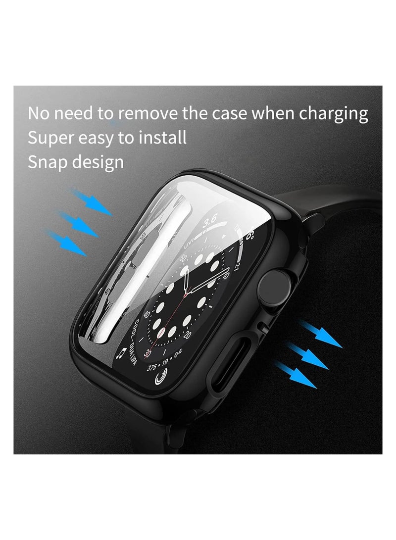 واقي شاشة Apple Watch، متوافق مع سلسلة 10 46 مم، غطاء كامل صلب من البولي كربونات فائق النحافة، حماية كاملة (46 مم، أزرق) - Image 3