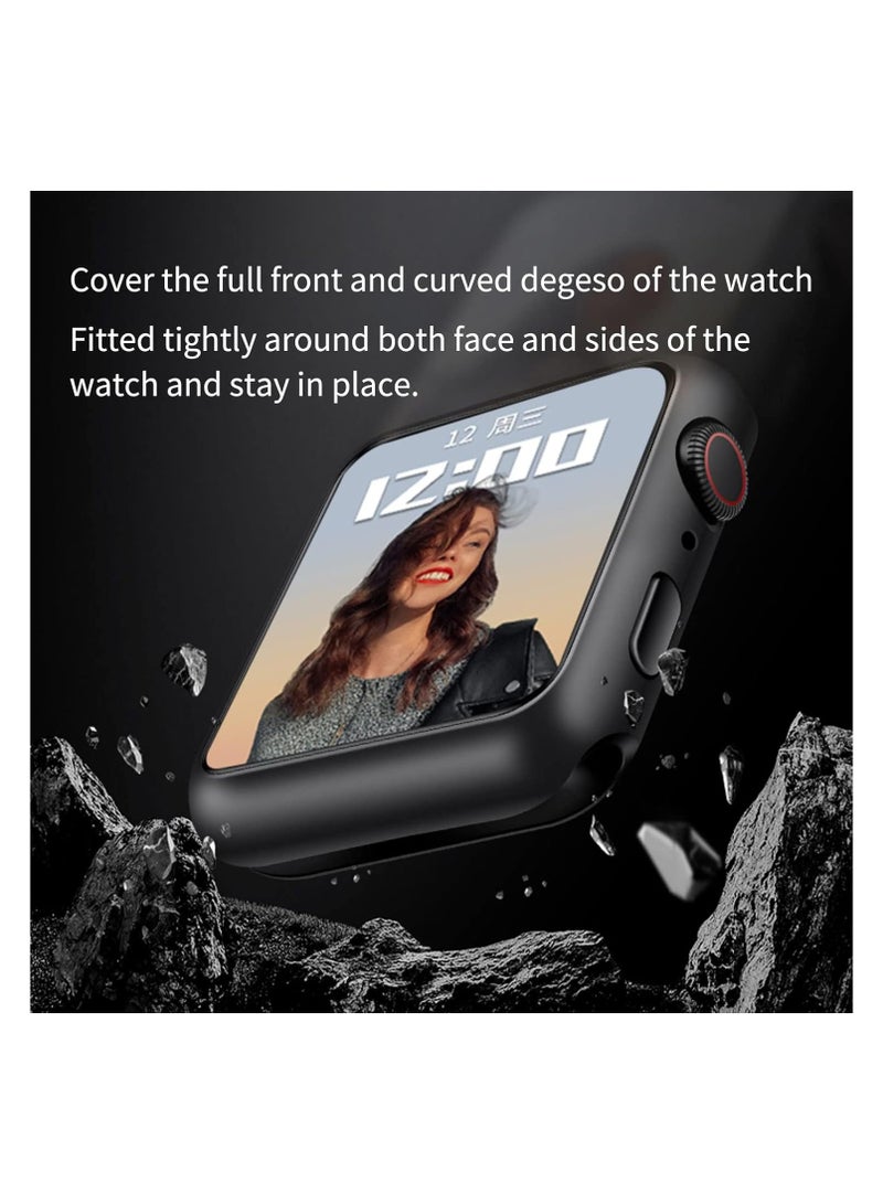 واقي شاشة Apple Watch، متوافق مع سلسلة 10 46 مم، غطاء كامل صلب من البولي كربونات فائق النحافة، حماية كاملة (46 مم، أزرق) - Image 4