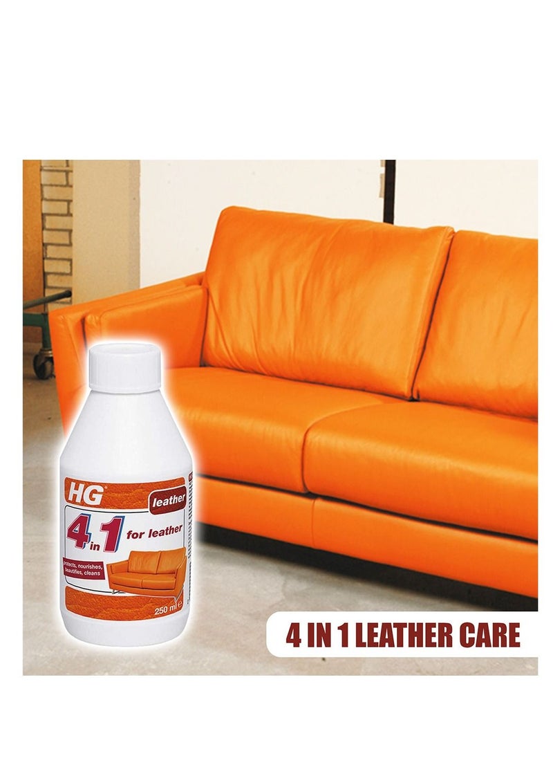 HG - HG 4 In 1 Leather Cleaner 250ml - Image 1