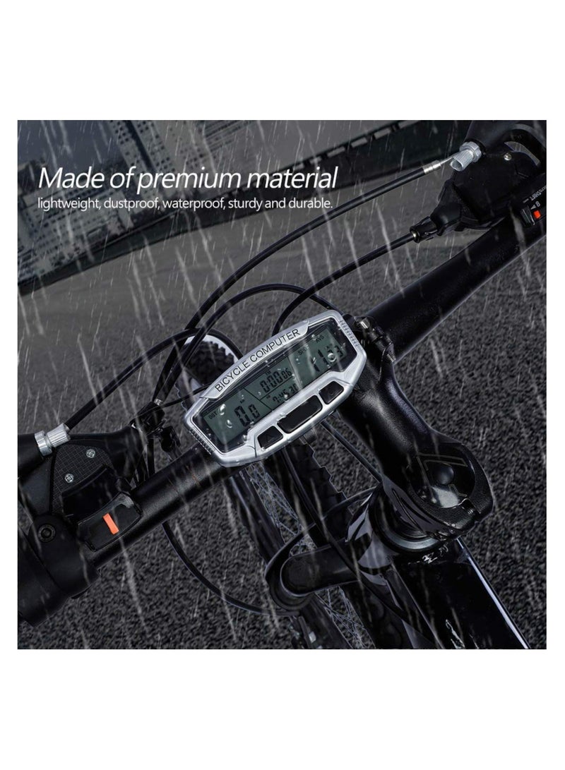 SYOSI Bike Computer, Outdoor Waterproof Wired Bike Computer Odometer Cycling Riding Accessory with Lcd Display, Supports Intelligent Backlight, Lightweight, Dustproof, Waterproof, Energy Saving(1 Pack) - Image 4