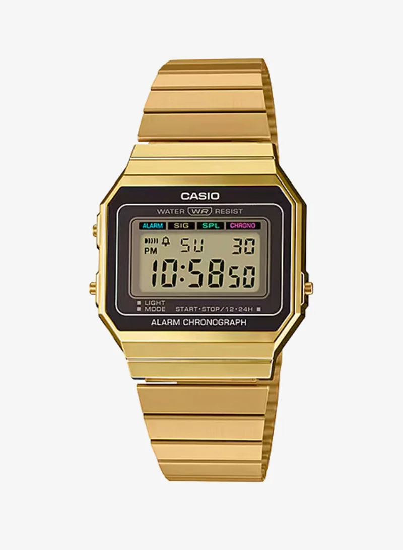 Unisex Stainless Steel Digital Watch A700WG-9ADF - 35 mm