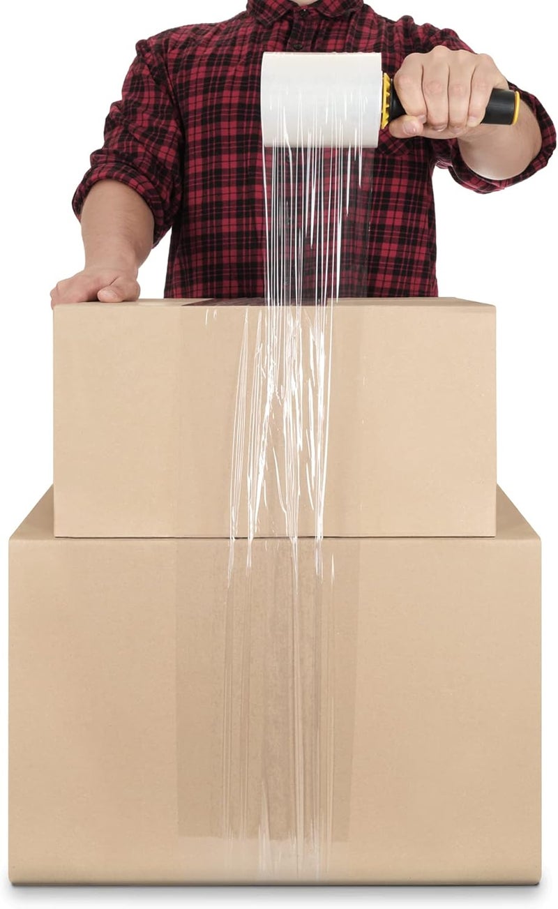 Rago ® Stretch Film Set Mini Rolls 2 Pieces I Transparent Film for Furniture Stretch Film Pallet Film Hand Film Wrapping Film (2 x Transparent 0.43 kg) Packaging Material Packing Films - Image 2