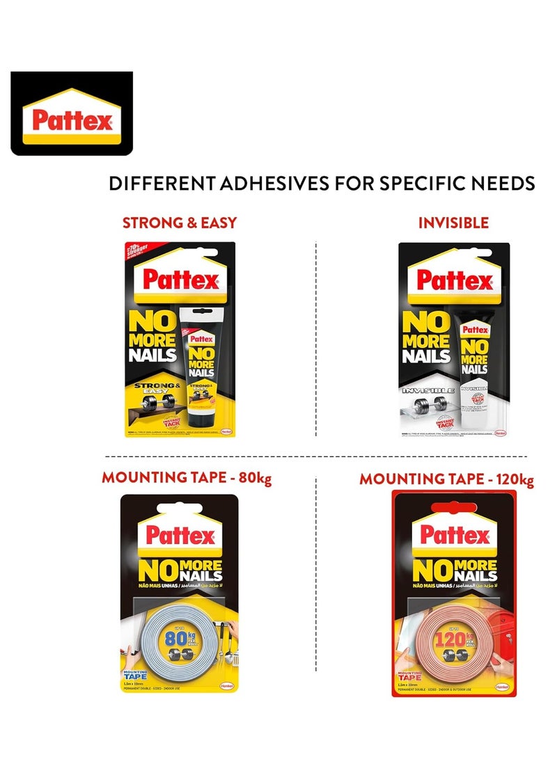 Pattex Double Sided Tape Heavy Duty Mounting Tape Strong Adhesion 120kg-1699228  - Image 5