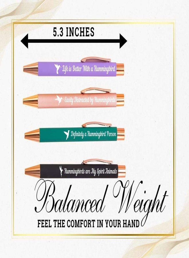 InnoBeta Hummingbird Gifts for Women & Hummingbird Lovers, Ballpoint Pen Set of 4, Hummingbird Gift for Birthday & Christmas - Image 5