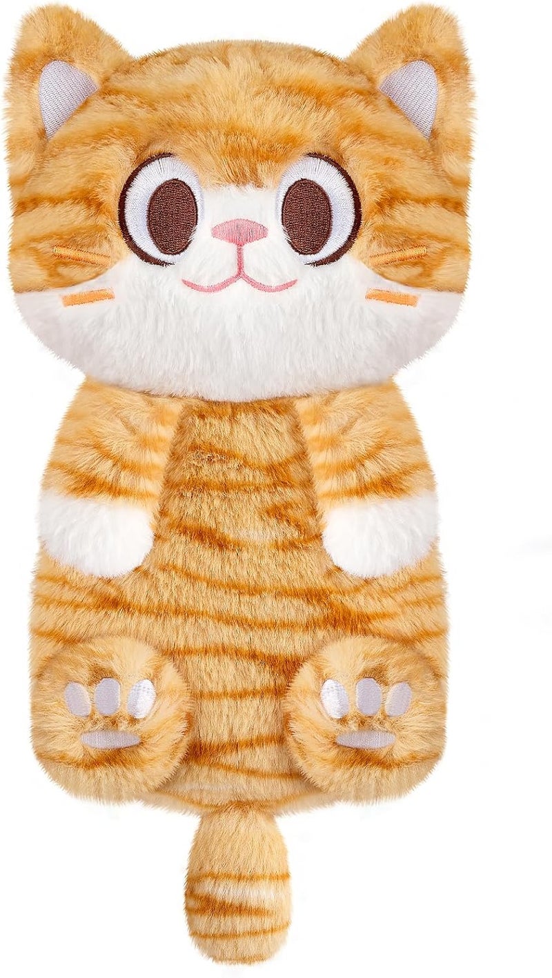 SUZZIPAD Orange Cat Microwave Heating Pad for Belly Neck  Shoulders Heated Stuffed Animal with Moist Heat Removable Plush Cover Unscented Natural Fill Adorable Surprise Present 63 x 106 12 lb - Image 1