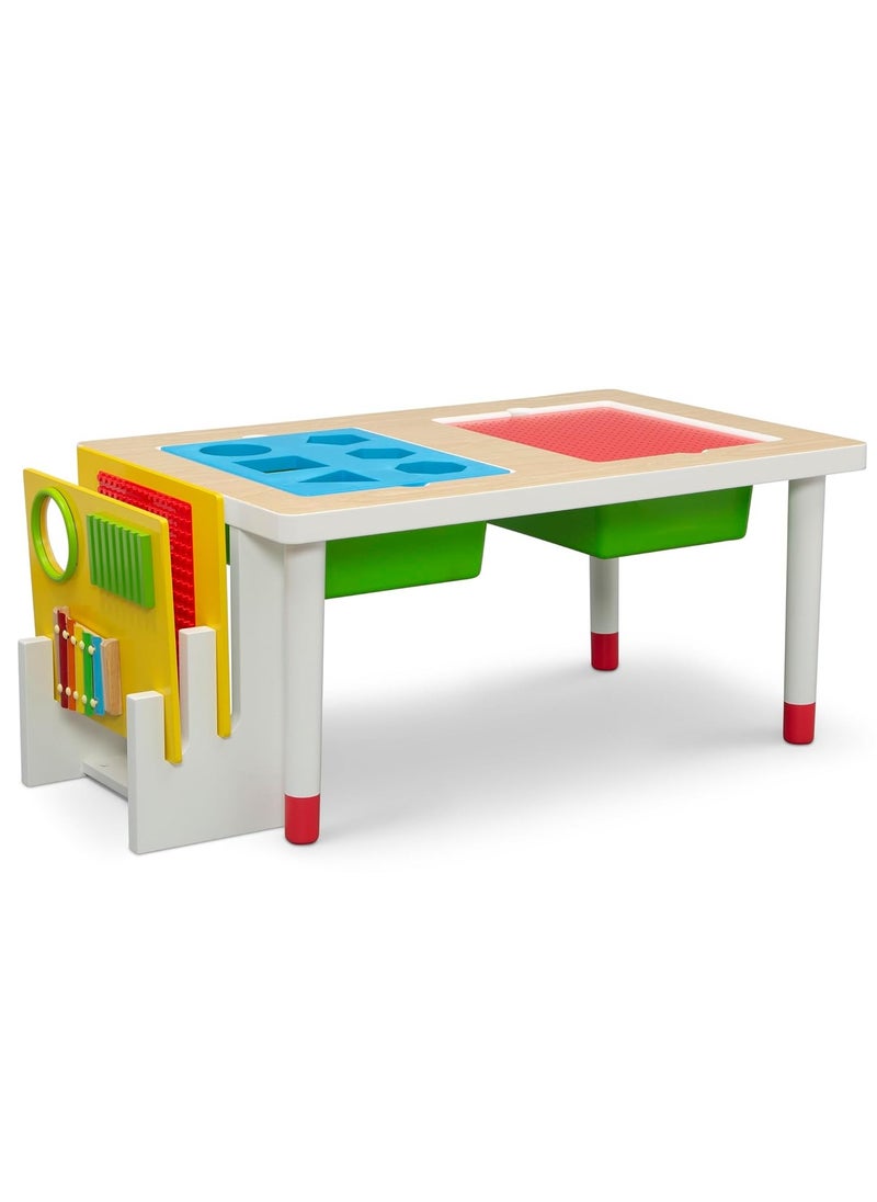 Delta Children Play and Learn Sensory Table for Kids – Includes Shape Sorting, Building Block Baseplate, Gears and Musical Instruments - Use as Sand Table/Sensory Table/Activity Table, White/Primary - pzsku/Z802A5EE4F98E70BFD1B4Z/45/_/1731061473/2bb9c2b7-4992-4c0e-8b50-4e5de139be7c