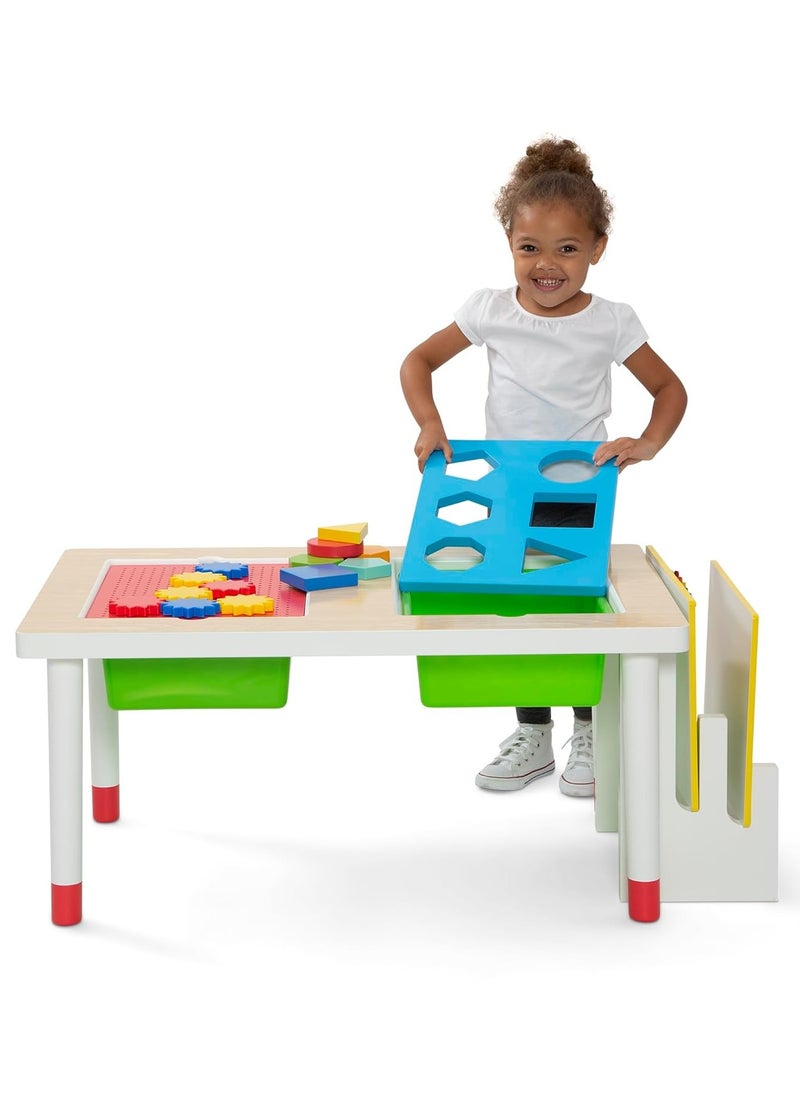 Delta Children Play and Learn Sensory Table for Kids – Includes Shape Sorting, Building Block Baseplate, Gears and Musical Instruments - Use as Sand Table/Sensory Table/Activity Table, White/Primary - pzsku/Z802A5EE4F98E70BFD1B4Z/45/_/1731061493/7a22db75-5d59-489a-8250-ad26e1f6945a