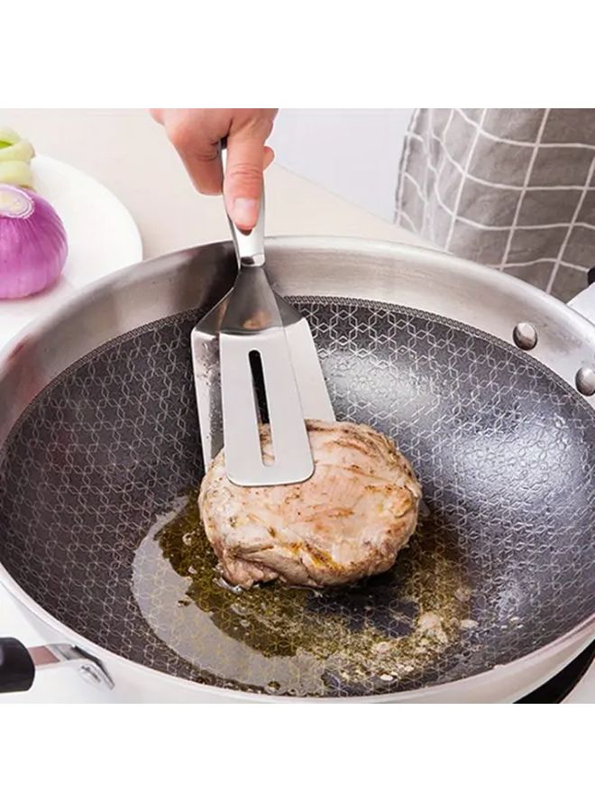 Stainless Steel Fish Spatula And Tongs 1pc Non Stick Heat Resistant Kitchen Tool - Image 5