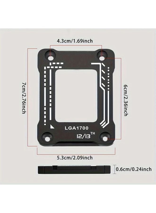 Aluminum Alloy CPU Bracket Black Anti Pressure Bending Buckle Base for Intel 12th 13th Gen - Image 3