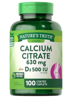 Maximum Calcium Citrate 630 Mg Per Serving + Vit D3 Tablets 100 Count