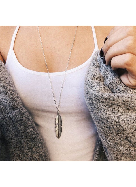 Feather Pendant Necklace